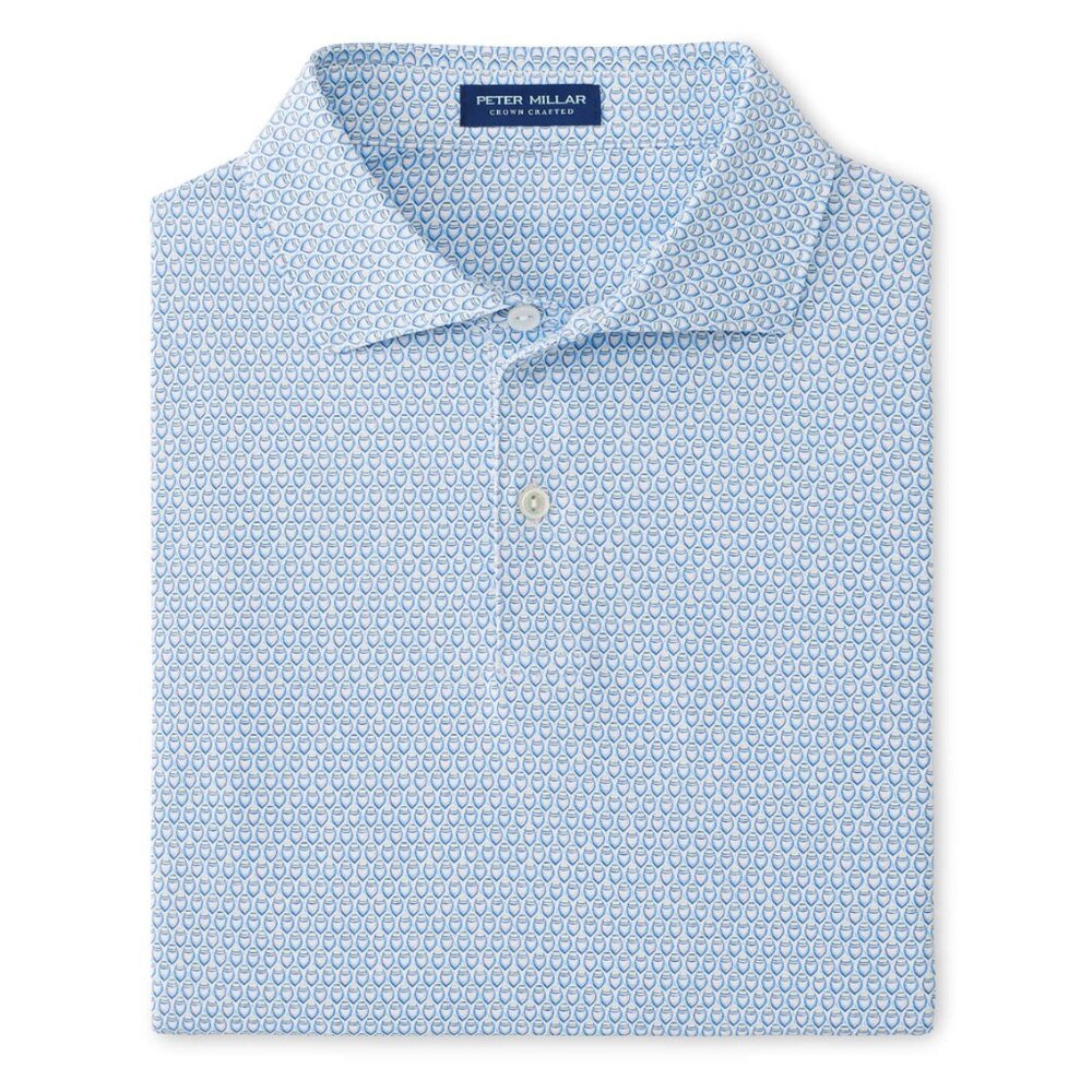 Peter Millar White Palermo Performance Jersey Polo MS25XK10E